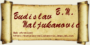 Budislav Maljukanović vizit kartica